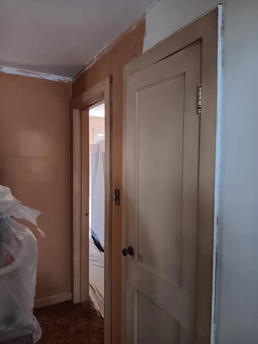 Hallway before the repaint began.