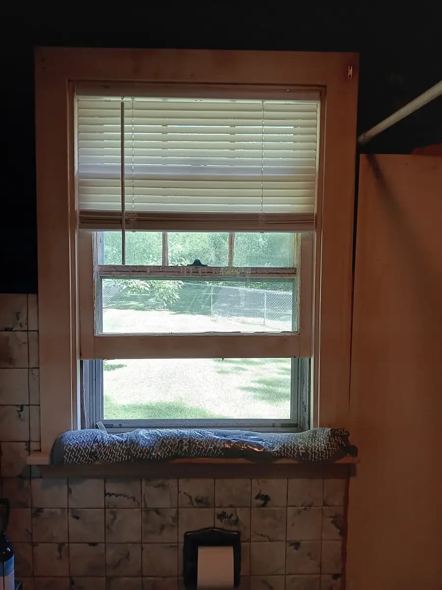 Window and wall area before the repaint began.